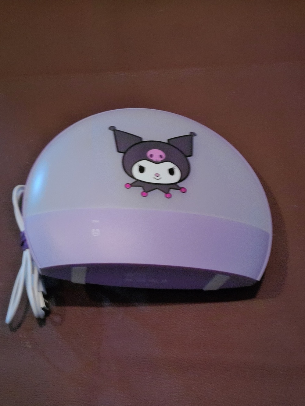 Cute Purple UV Nail Lamp with Cartoon Accent